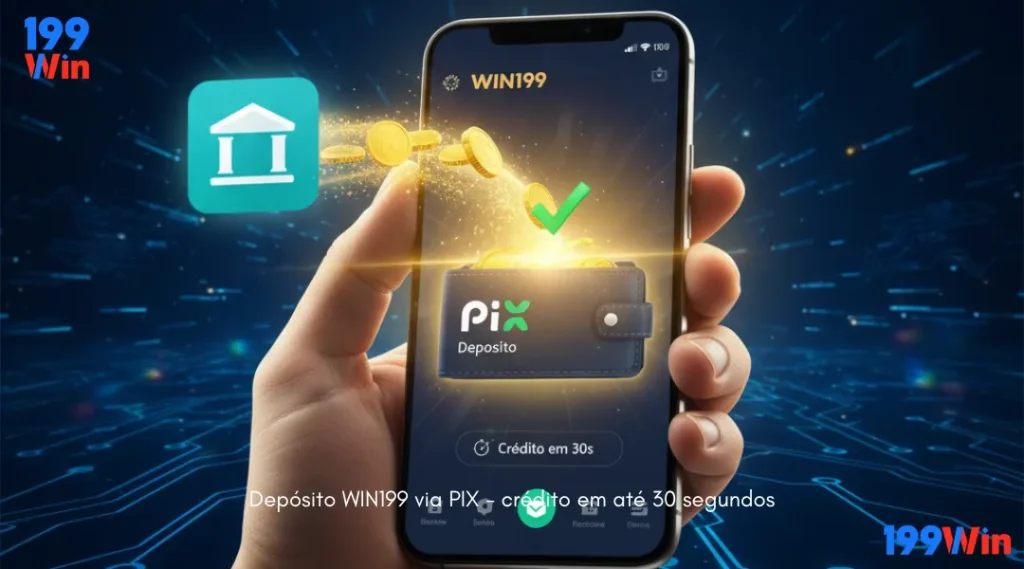 Depósito WIN199 via PIX - crédito em até 30 segundos