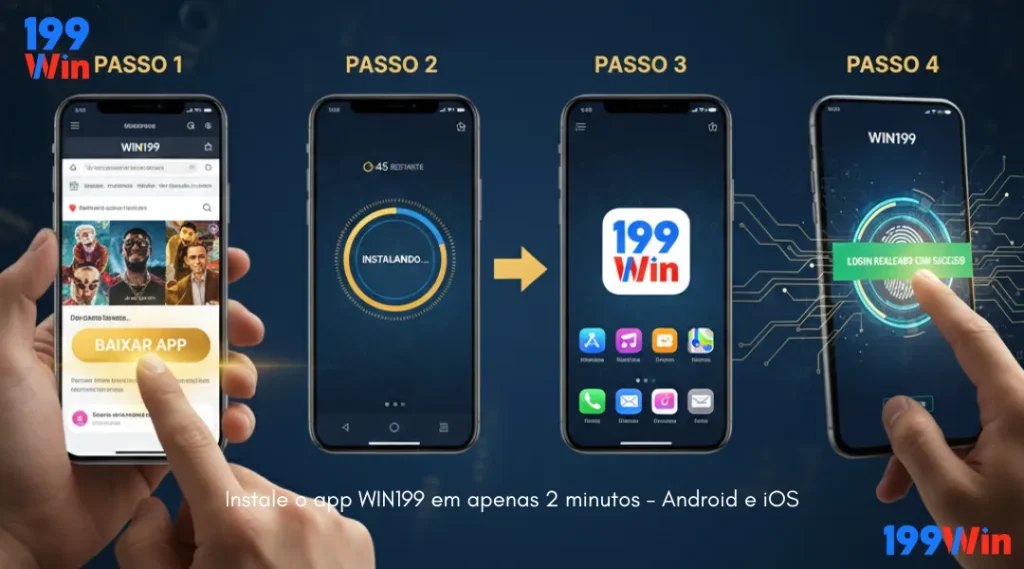 Instale o app WIN199 em apenas 2 minutos - Android e iOS