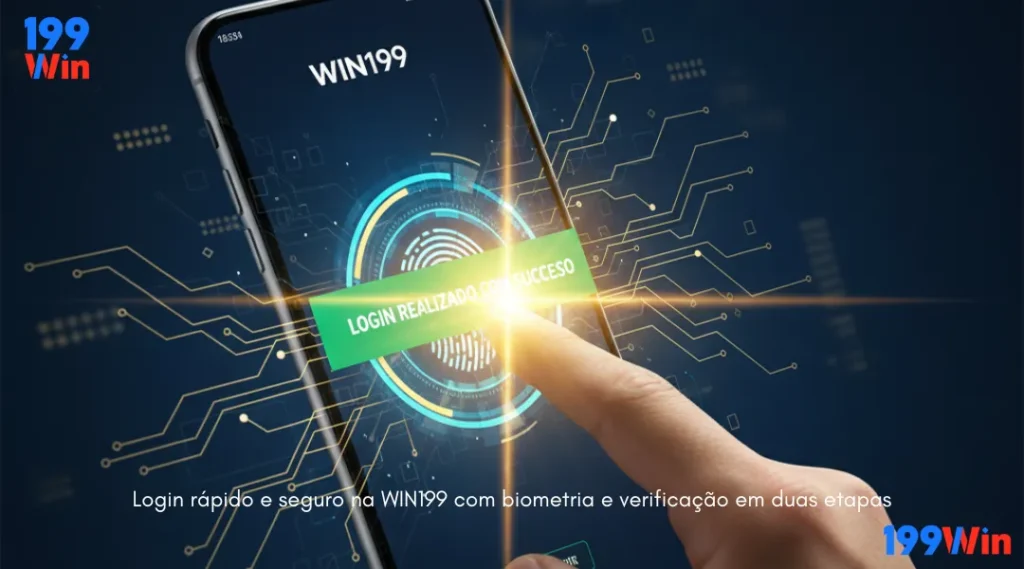 Login rápido e seguro na WIN199 com biometria e verificação em duas etapas