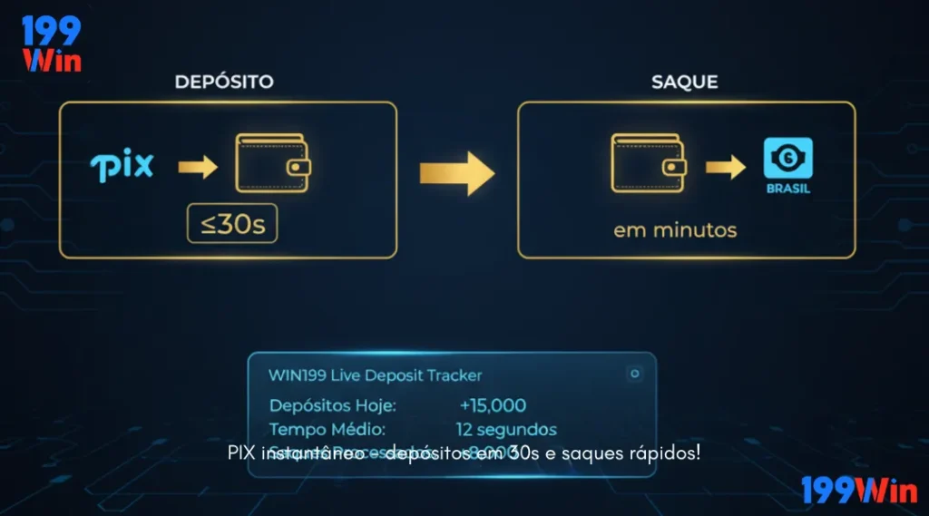 PIX instantâneo - depósitos em 30s e saques rápidos!