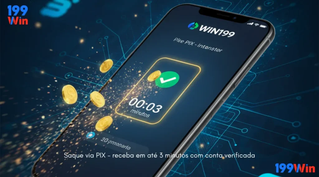 Saque via PIX - receba em até 3 minutos com conta verificada