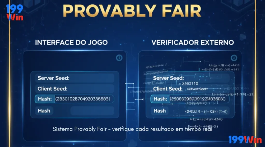 Sistema Provably Fair - verifique cada resultado em tempo real